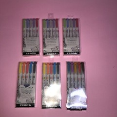 New Zebra Midliner Creative Marker Warm set 6pk Water resistant