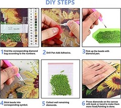 Colorful Flowers in a Diamond Painting Craft Kit-Supplies included-7.8×7.8”