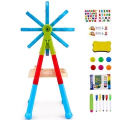 Art Easel for Kids, 2-in-1 Double-Sided Kid’s Art Easel with Magnetic Whiteboard