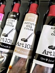 Art 101 Deluxe Art Oil Painting + Drawing Set 140+ Pieces Cherry Wood Case Box