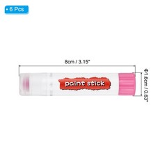 Solid Tempera Paints 6Pcs, Washable Paint Sticks Paint Pens Light Pink
