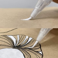 Kuretake Zig Ultra Fine Brush Pen White Japan Made Calligraphy Lettering Maker
