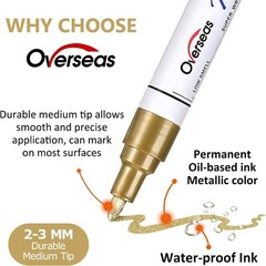 16Pcs Waterproof Permanent Paint Marker Pen For Car Tyre Tire Tread Rubber Metal