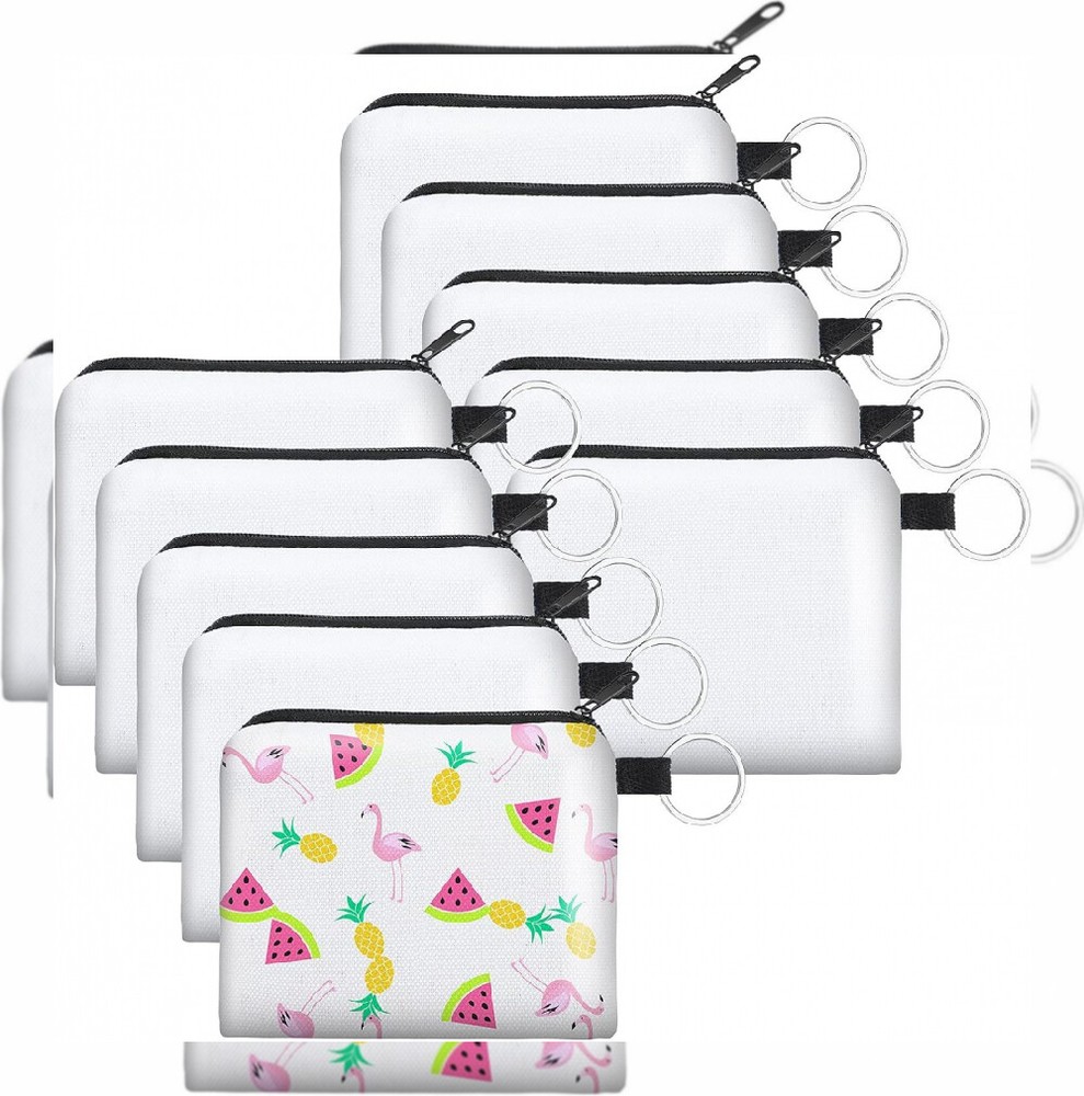Frienda 10 Pieces Sublimation Coin Purse DIY Blank 4.33 x 5.91 Inches