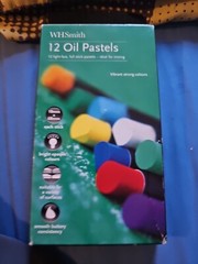 WHSmith Oil Pastels 12 Assorted Colour Set New