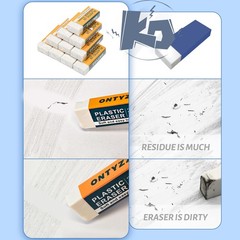 ONTYZZ 10 Pcs White Erasers Soft Art Large Eraser 10 pcs,