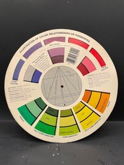 1989 The Color Wheel Co. Artists Color Wheel Vintage Spinning Color Wheel