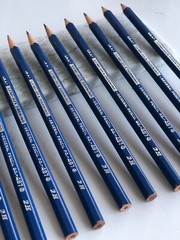 50 VINTAGE SEMI-HEX DRAWING SKETCHING PENCILS NO.497 GENERAL PENCIL (2H, B, 4B)