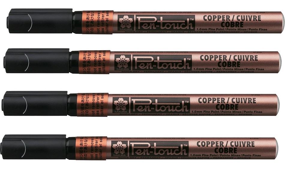 Pen Touch Fine Point Permanent Paint Markers 1.0Mm Copper Bronze Metallic