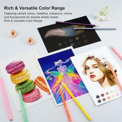 80 Colored Pencils, Soft Core Color Pencil Set for Adult Coloring Books Artist..