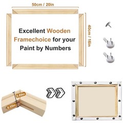 2 Pack DIY Canvas Stretcher Bars 16×20 Inch Canvas Frame, Sturdy Stretcher Fr…