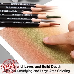 Marie’s Colored Charcoal Pencils Set, 6 Colors 12 Pieces, Pastel Chalk Pencil…