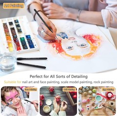 Detail Paint Brushes Set, 15pcs Miniature Brushes for Fine Detailing & Art Pa…