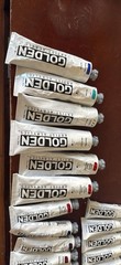 GOLDEN Acrylic Artist Colors Paints 2fl oz Tubes High Series lot of 97