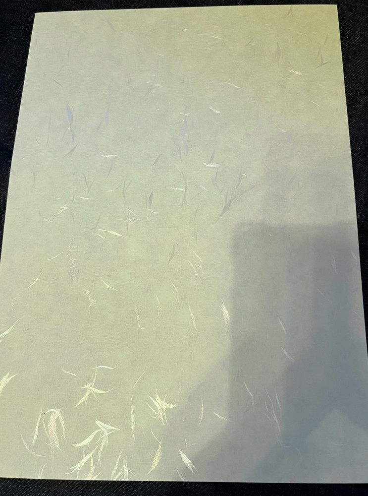 A4 Japanese Echizen Washi Paper 10 Sheets–Soft Sage Green Decorative Craft Paper
