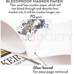 Bianyo Bleedproof Marker Paper Pad A450 Sheets 18 LB / 70 GSM Lot of 2