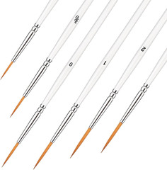 Script Liner Brush, 6 PCS Highly Flexible Paint Brushes Extra Long Fine Point…