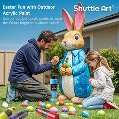 Shuttle Art Outdoor Acrylic Paint Set, 12 8 Fl Oz (Pack of 12), 12 Colors