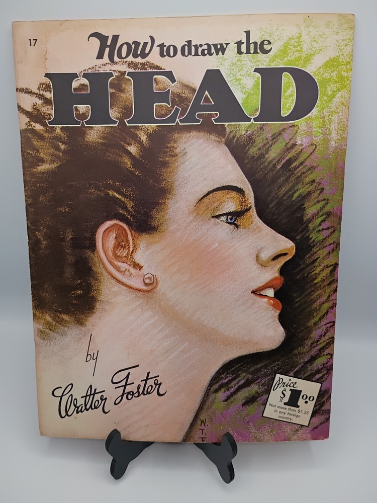 Vtg “How to Draw the Head” Walter T. Foster No 17 Art Instruction Manual