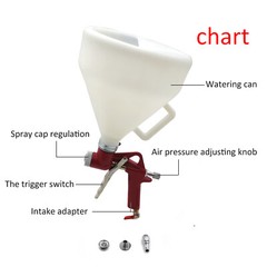 Air Hopper Spray Paint Gun 1.5 Gallon Texture Wall Painting Sprayer W/ 3 Nozzle
