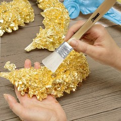 Sdanart Gilding Brush Set,7 PCS Varies (Small to Large), Light Yellow