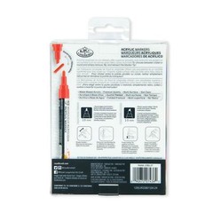 Royal Langnickel 2mm Reversible Tip Acrylic Paint Markers Primary Set 12pc