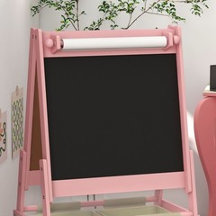 Qaba 3-in-1 Art Easel for Kids, Double-Sided Kids Easel with Paper Roll
