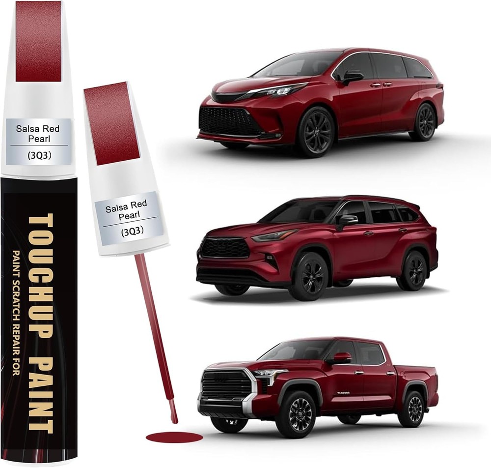 Dark Red(3Q3) Car Paint Touch Up Pen for Toyota,2-In-1 Color Accurate Touch Up C