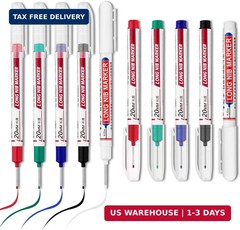 10 PCS Long Head Deep Hole Marker Pens,20mm Long Nib Marker, Longs Nose Markers,