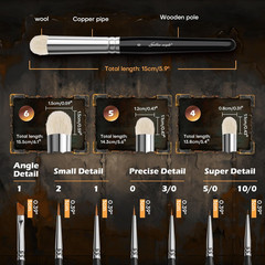 Miniature Paint Brushes Drybrush-10Pcs Micro Detail Paint Brush