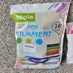 SCRIB3D P1 3D Printing Pen Kit Refill Dikale Filament 16 Colors Power Adapter