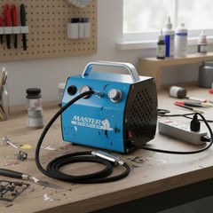 Portable Airbrush Compressor – 47 dB Noise, Constant Air Pressure for Art