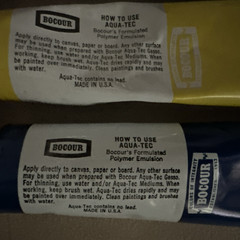 Lot of 5 Vintage Bocour Aqua-tec Artist Colors Paint Art Supplies Cerulean Blue