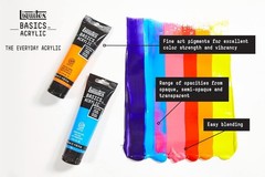 BASICS Acrylic Paint Set, 4-oz Tubes, Fluorescent Shades