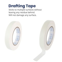 Pacific Arc Drafting Tape, 3/4 in. x 60 yd. roll. Multiple Uses 60 yd, White