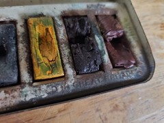 Winsor & Newton Odd HTF Rare Palette – Antique Vintage Watercolor Paint Box Tin