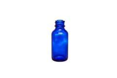 Cobalt Blue Boston Round Glass bottles Black Dropper Cap 1 oz / 30 ml 24 Pack