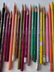 Vintage Lot of 56 Sanford Berol Prismacolor Colored Pencils Used Art Supplies