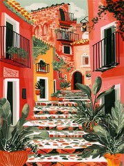Landscape Houses Paint by Numbers Kit for Adults DIY Canvas Painting Art