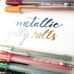 Gelly Roll Metallic Gel Pens – Pens for Scrapbook, Journals or Drawing – Art Gif