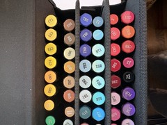 Spectrum Noir Lot Of 72 Lightly Used Alcohol Markers & Blender w/Storage Case