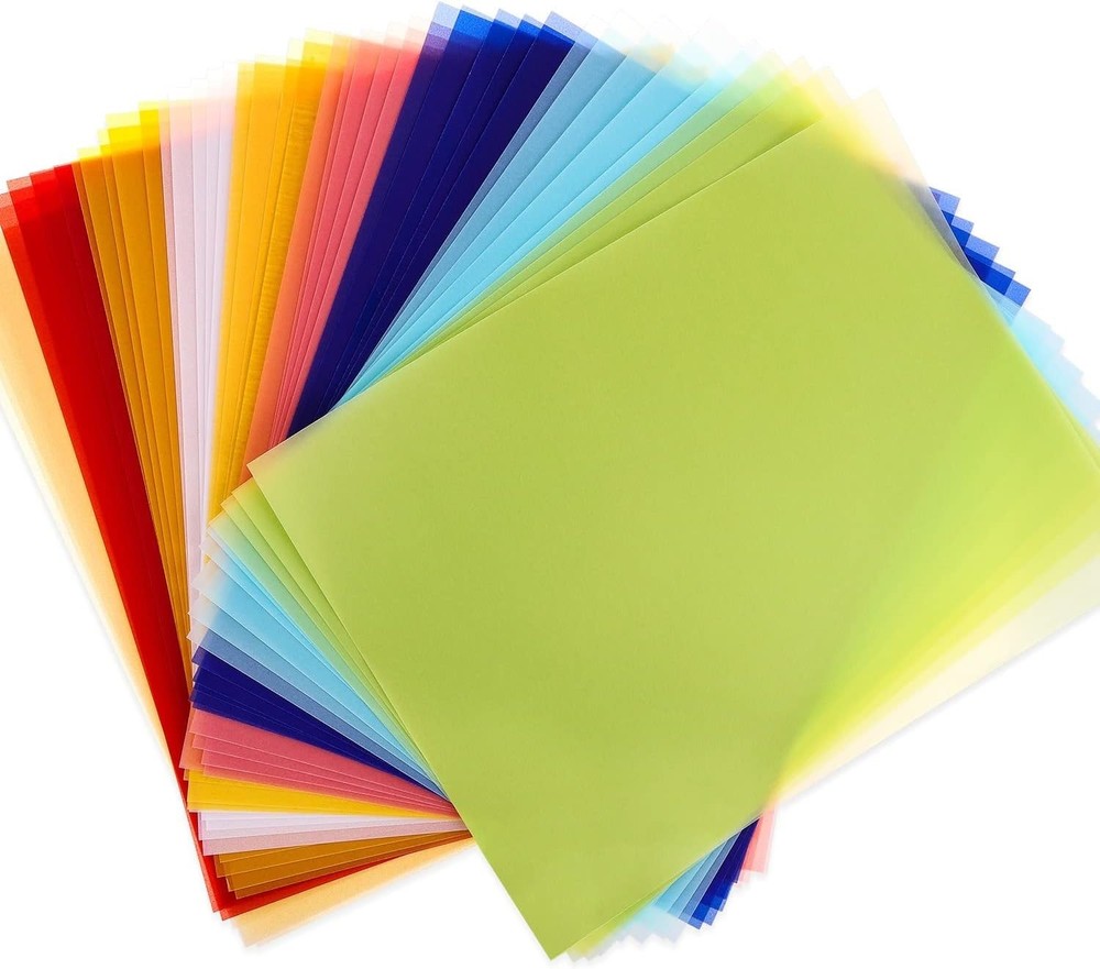 Colored Vellum Paper 9 Colors 8.5×11 45 Sheets Transparent Tracing Paper For Dra