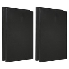 Painting Canvas Panels, 4 Pack 12×16 Inch Rectangle Blank Art Board, Black