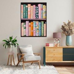 Book Paint by Numbers Kit for Adults DIY Reading Canvas Art 16×20 Inches
