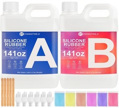 Silicone Mold Making Kit 282oz 10A Elastic Liquid Platinum Translucent Silica