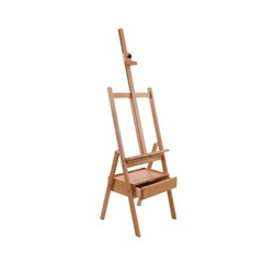 U.S. Art Supply Large Wooden H-Frame Studio Easel with Artist Storage Drawer …