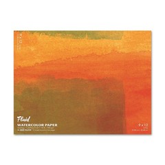 Fluid Watercolor Paper Block, 9 x 12 inches, 15 Sheets, 140 lb (300 GSM) Cold…