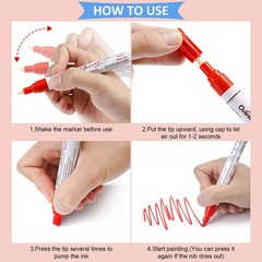 Overseas Paint Pens Markers – White 1 Count (Pack of 8),