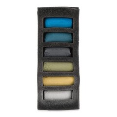 Sennelier Extra-Soft Half Pastel 6 Stick Set, 6 Count (Pack of 1), Seaside