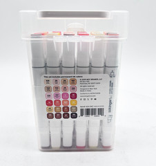 KingArt Pro Double-Ended Art Markers 24 Unique Colors with Fine and Chisel Tips